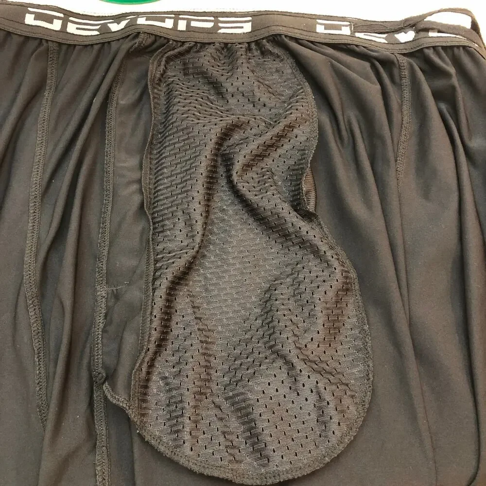 Devops Men's Black Loose-Fit Workout Gym Shorts with Pockets - Large